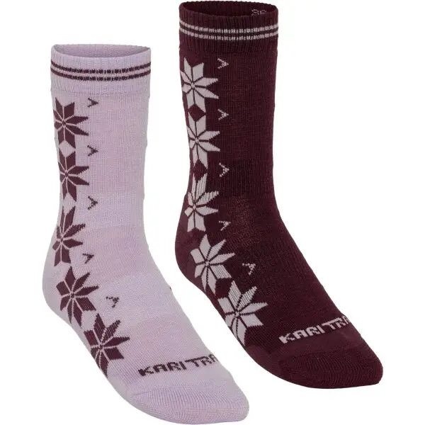 KARI TRAA KARI TRAA VINST Дамски вълнени чорапи, розово, размер