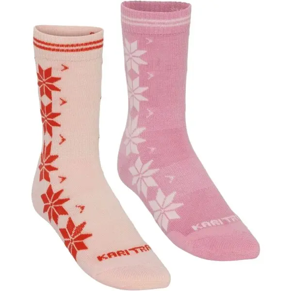 KARI TRAA KARI TRAA VINST Дамски вълнени чорапи, розово, размер