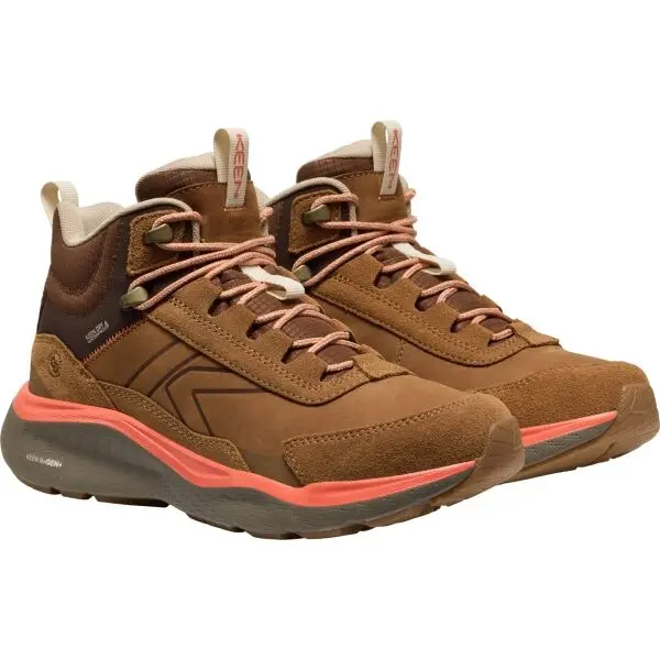 Keen Keen LEIKI LEATHER MID WP Дамски туристически обувки, кафяво, размер 40