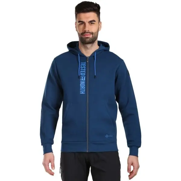 KILPI KILPI AVILA Мъжки памучен суитшърт с качулка, тъмносин, размер