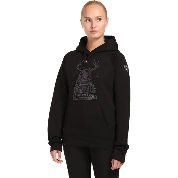 KILPI KILPI BELLATRIX Дамски суитшърт с качулка, черно, размер