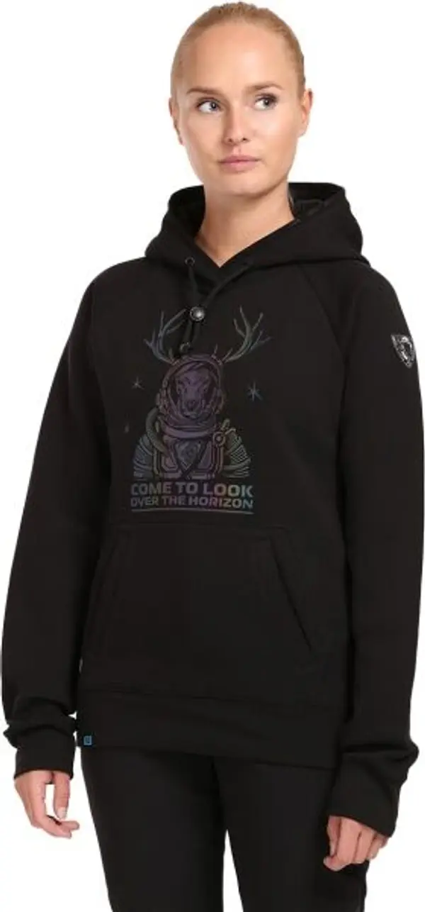 KILPI KILPI BELLATRIX Дамски суитшърт с качулка, черно, размер