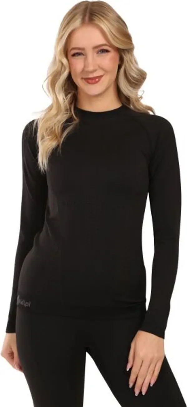 KILPI KILPI CAROL Дамска безшевна термо блуза, черно, размер