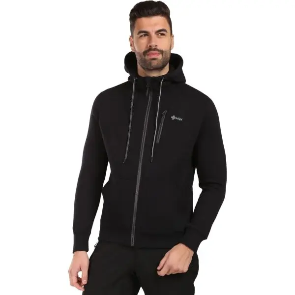 KILPI KILPI DANILO Мъжки памучен суичър с качулка, черно, размер