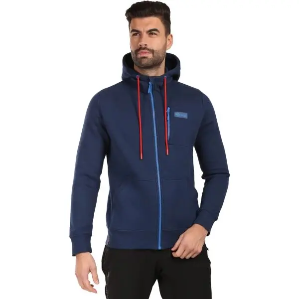 KILPI KILPI DANILO Мъжки памучен суичър с качулка, тъмносин, размер XXXL