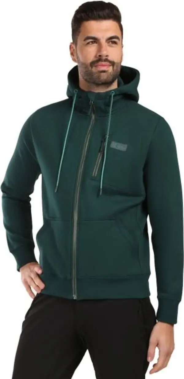 KILPI KILPI DANILO Мъжки памучен суичър с качулка, тъмнозелено, размер