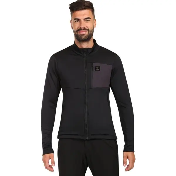 KILPI KILPI ERIN Мъжки флийс суичър, черно, размер XXXL