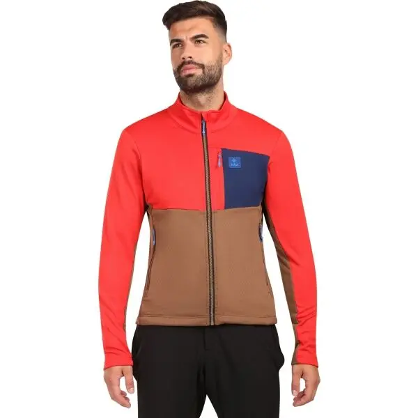 KILPI KILPI ERIN Мъжки флийс суичър, кафяво, размер