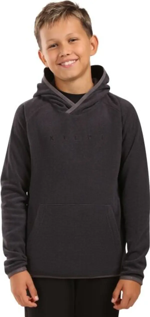 KILPI KILPI FLOND Момчешки флийс суитшърт с качулка, черно, размер