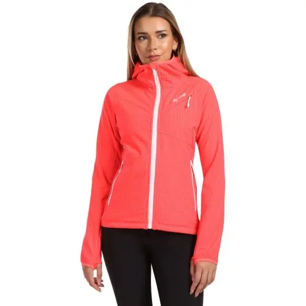 KILPI KILPI FRENSIS Дамска флийсова блуза с качулка, розово, размер