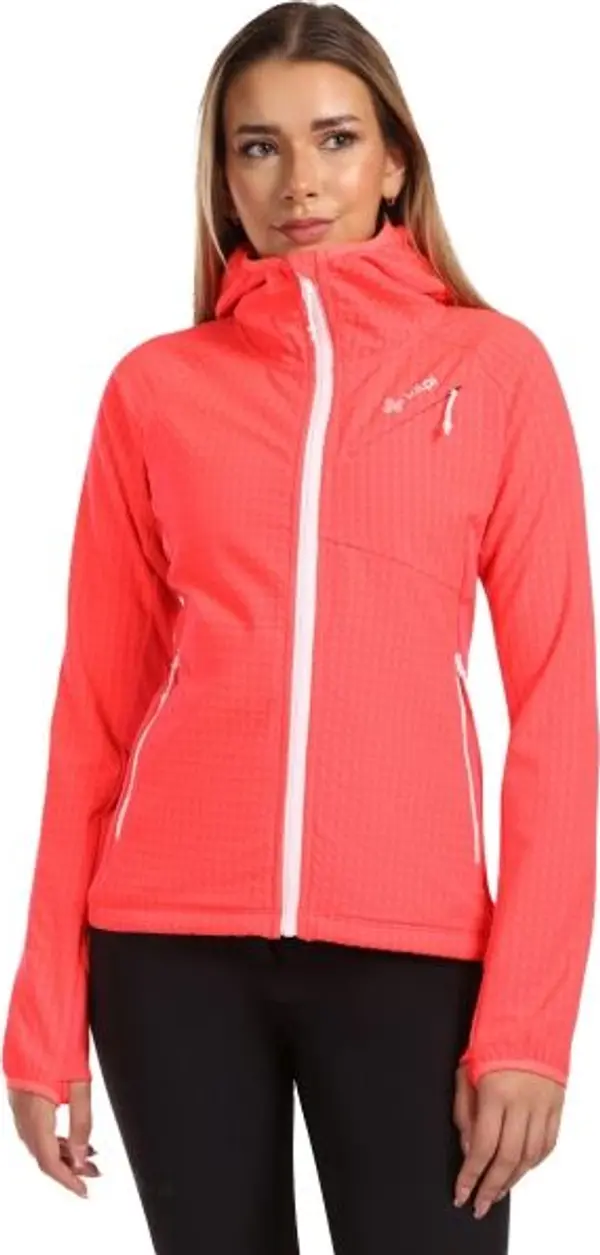 KILPI KILPI FRENSIS Дамска флийсова блуза с качулка, розово, размер