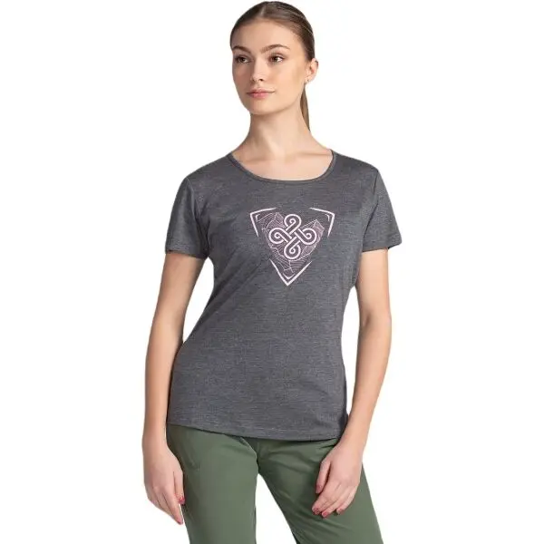 KILPI KILPI ГАРОВЕ Дамска outdoor тениска, тъмносиво, размер