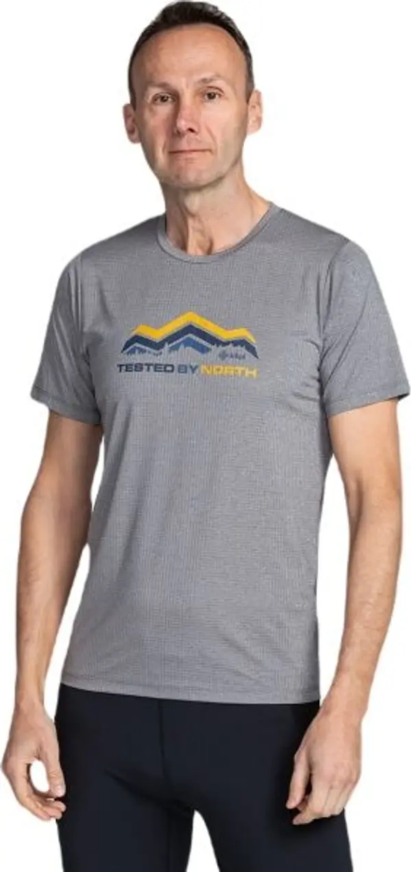 KILPI KILPI GIANO Мъжка тениска за туризъм, сиво, размер