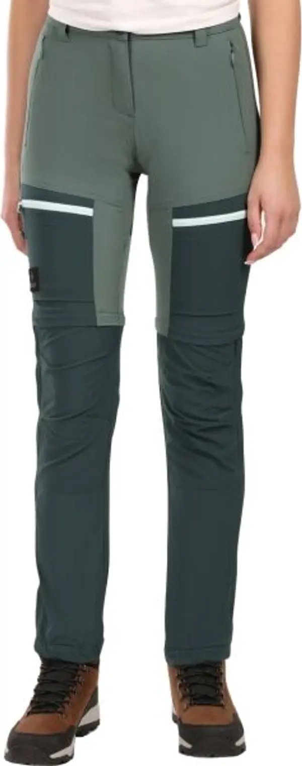 KILPI KILPI HOSIO Дамски оутдор панталони с откачващи се крачоли, тъмнозелено, размер