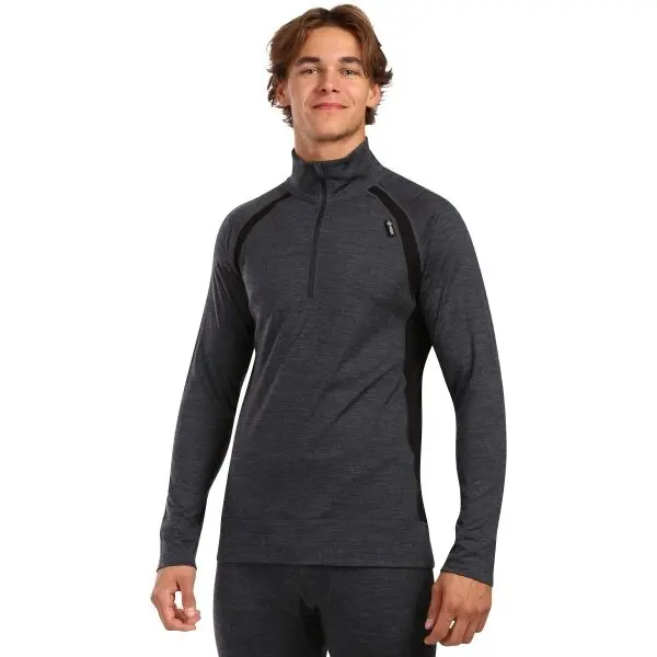 KILPI KILPI JAGER Мъжка мерино блуза с дълъг ръкав, тъмносиво, размер XXXL