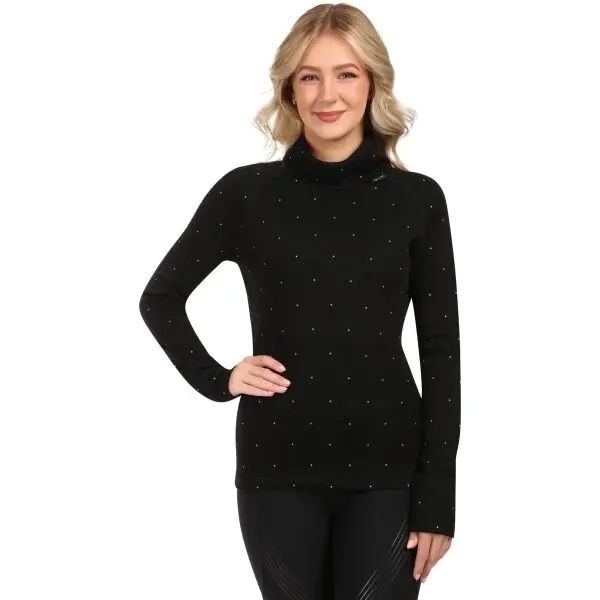 KILPI KILPI JANNU Дамско поло с дълъг ръкав от мериносова вълна, черно, размер