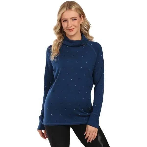 KILPI KILPI JANNU Дамско поло с дълъг ръкав от мериносова вълна, тъмносин, размер