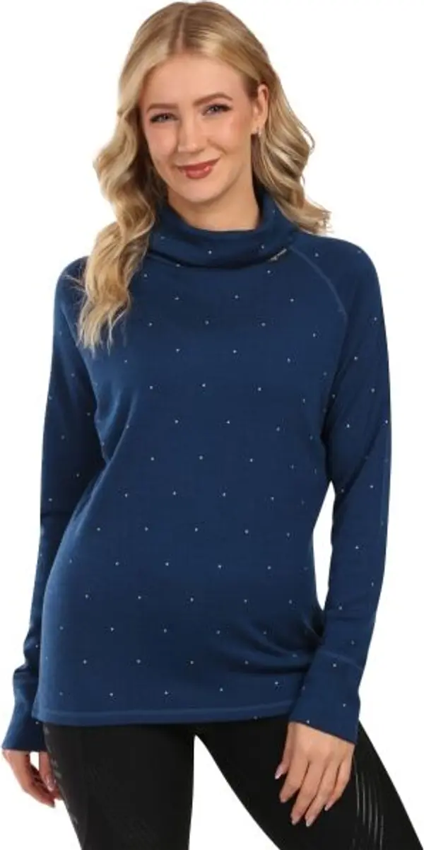 KILPI KILPI JANNU Дамско поло с дълъг ръкав от мериносова вълна, тъмносин, размер