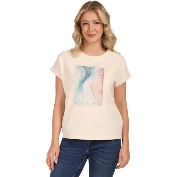 KILPI KILPI JERSIE Дамска памучна блуза, бежово, размер