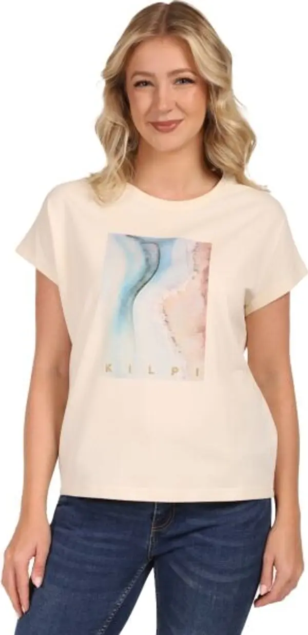 KILPI KILPI JERSIE Дамска памучна блуза, бежово, размер