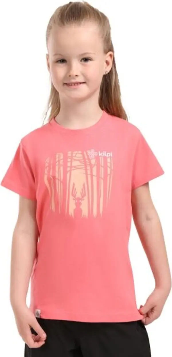 KILPI KILPI MALGA Детска памучна тениска, розово, размер