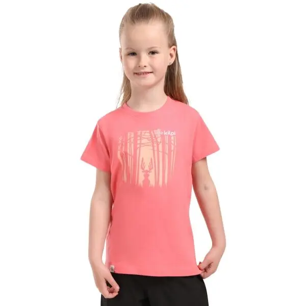 KILPI KILPI MALGA Детска памучна тениска, розово, размер