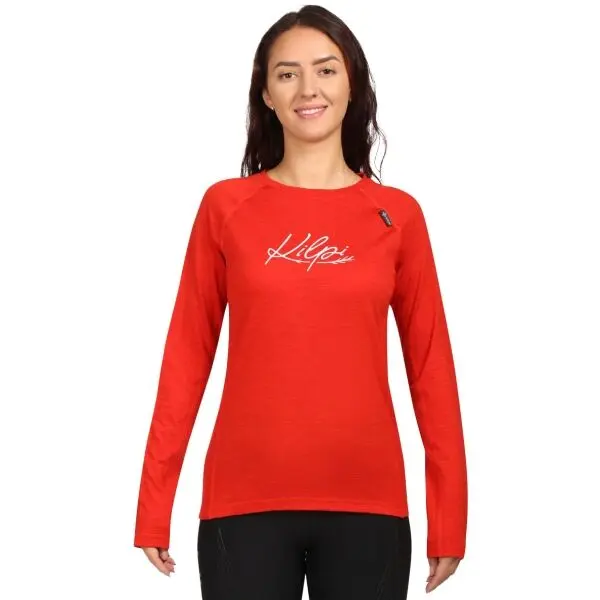 KILPI KILPI MAVORA TOP Дамска термо блуза от мериносова вълна, червено, размер