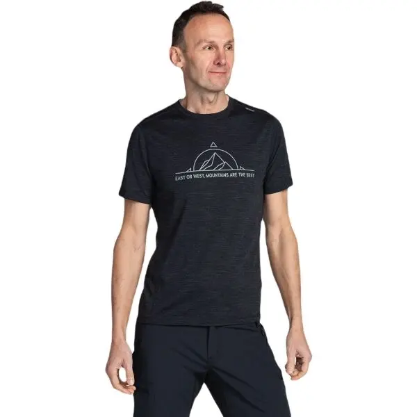 KILPI KILPI МЕРИН Мъжка тениска от мерино, тъмносиво, размер