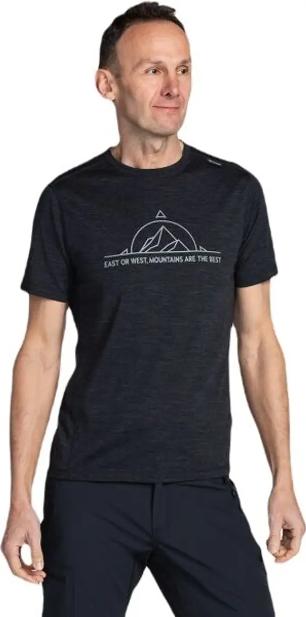 KILPI KILPI МЕРИН Мъжка тениска от мерино, тъмносиво, размер