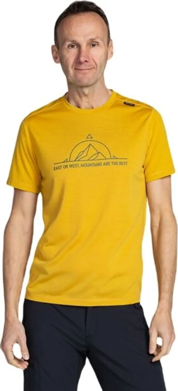 KILPI KILPI МЕРИН Мъжка тениска от мерино, жълто, размер