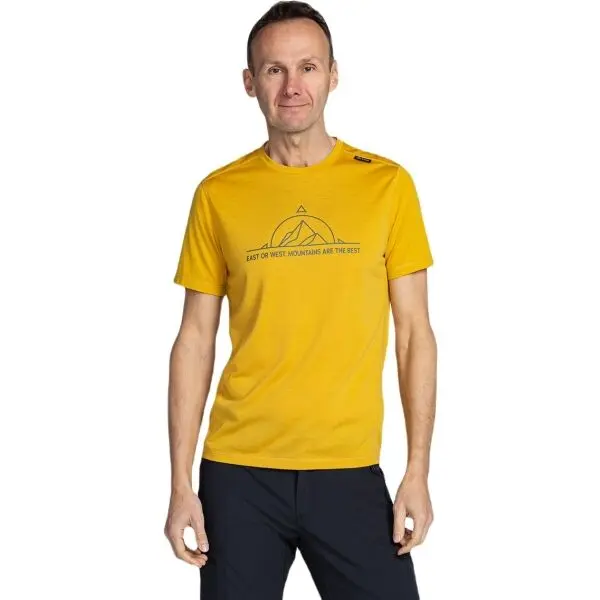 KILPI KILPI МЕРИН Мъжка тениска от мерино, жълто, размер