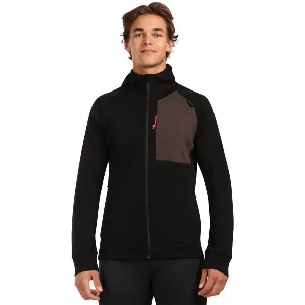 KILPI KILPI MERINI Мъжки суичър от мериносова вълна с качулка, черно, размер