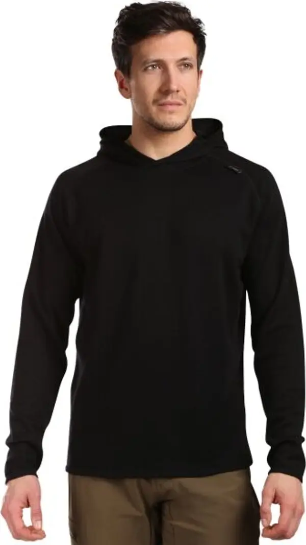 KILPI KILPI MOSEO Мъжки вълнен пуловер с качулка, черно, размер XXXL