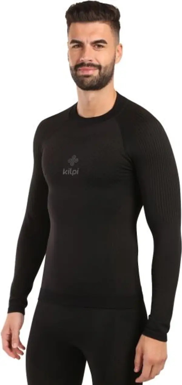 KILPI KILPI NATHAN Мъжка безшевна термо блуза, черно, размер
