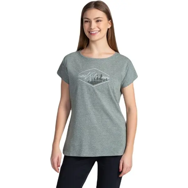 KILPI KILPI NELLIM Дамска памучна тениска, тъмнозелено, размер