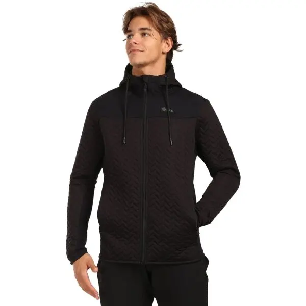 KILPI KILPI NEVIA Мъжки поларен суичър с качулка, черно, размер