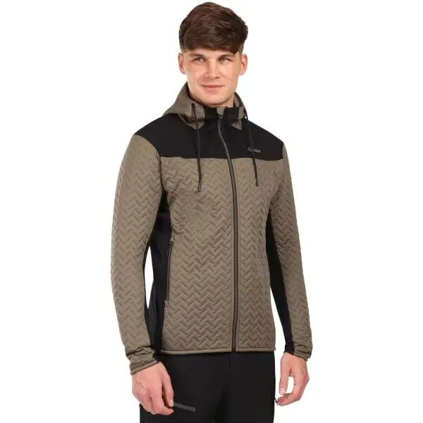KILPI KILPI NEVIA Мъжки поларен суичър с качулка, khaki, размер XXXL
