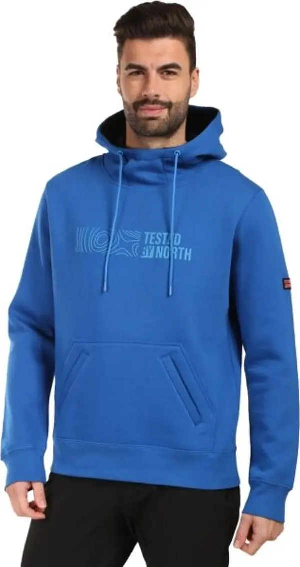 KILPI KILPI NORTHEN Мъжки памучен суичър с качулка, синьо, размер