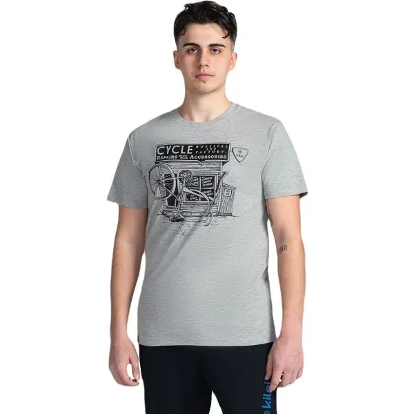 KILPI KILPI PORTELA Мъжка памучна тениска, сиво, размер