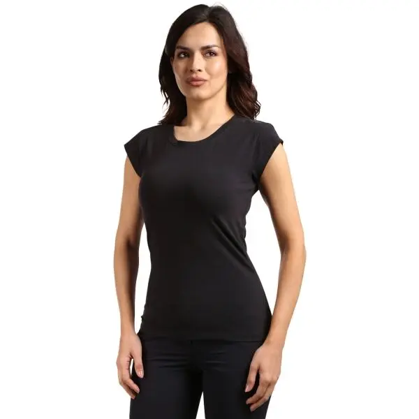 KILPI KILPI PROMO Дамска памучна тениска, черно, размер