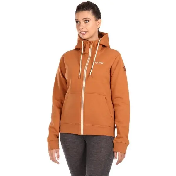 KILPI KILPI RAJANA Дамски памучен суитшърт, кафяво, размер