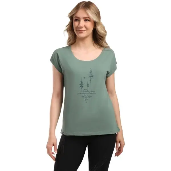 KILPI KILPI ROANE Дамска памучна тениска, khaki, размер