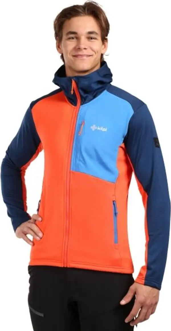 KILPI KILPI SEVELEN Мъжки флийс суитшърт, оранжево, размер XXXL