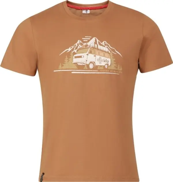 KILPI KILPI SPACER Мъжка памучна тениска, кафяво, размер