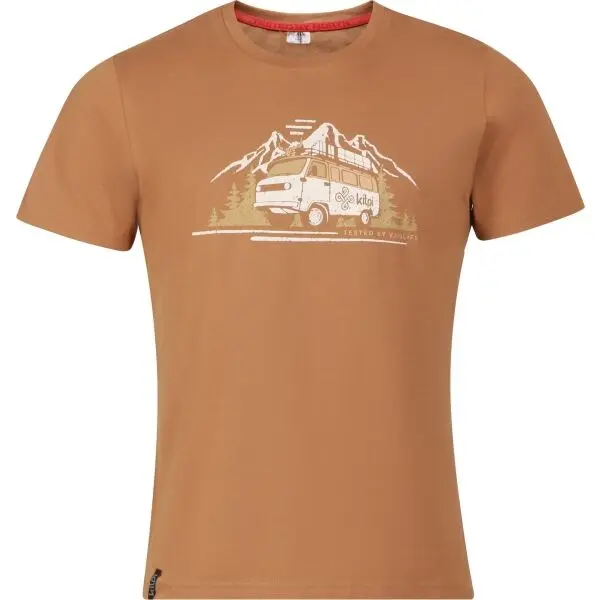 KILPI KILPI SPACER Мъжка памучна тениска, кафяво, размер XXXL
