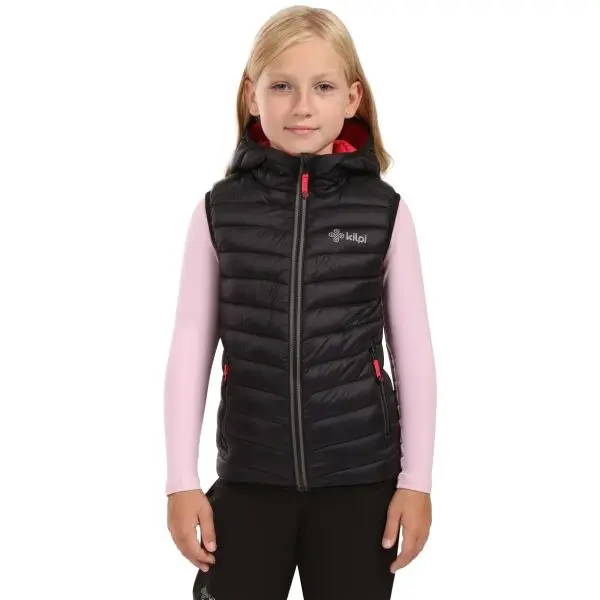 KILPI KILPI TOMM Момичешка подплатена жилетка, черно, размер
