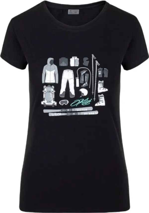 KILPI KILPI TORNES Дамска тениска, черно, размер