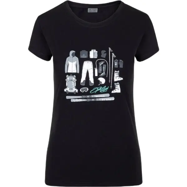 KILPI KILPI TORNES Дамска тениска, черно, размер