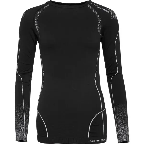 Klimatex Klimatex GLIMT SEAMLESS Дамска безшевна термо блуза, черно, размер