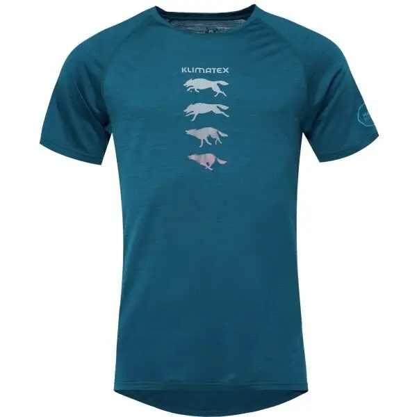 Klimatex Klimatex HURON MERINO Мъжка MERINO BLEND тениска, синьо, размер